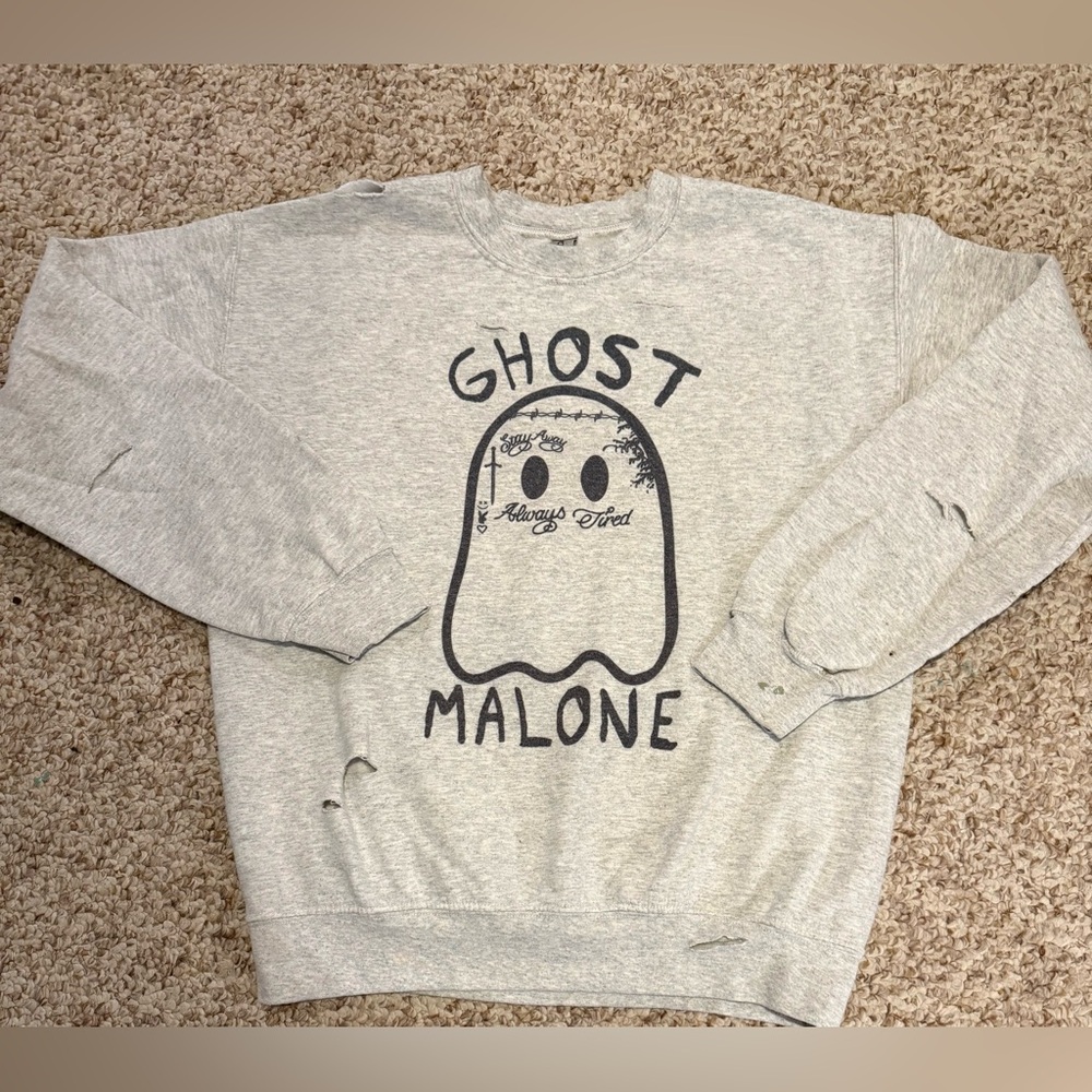 Post Malone ( Ghost Malone ) crew neck Gildan sweatshirt.  Women’s Small